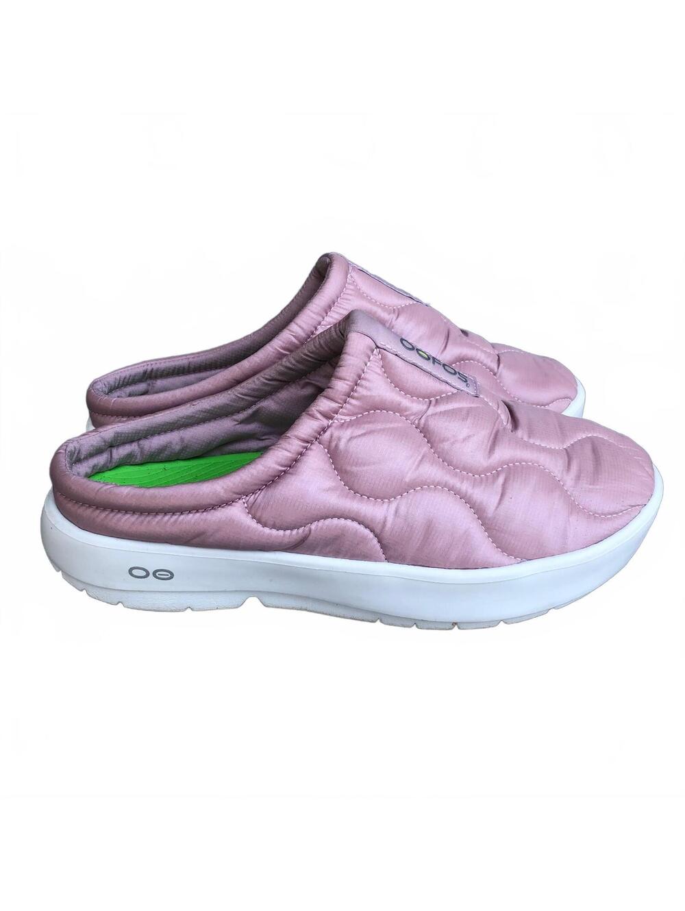 OOFOS OOcoozie Thermo Mule Women's Pink Quilted Slip-On Clogs Size 11